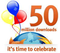 50 miljoen downloads Firefox