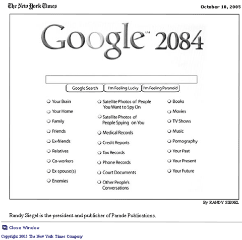 Google Fun - Google 2084